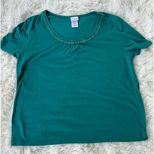 Jaclyn smith real embellished short sleeve shirt size xxl